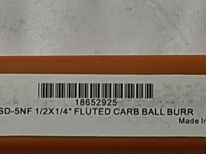 Hertel Ball Aluma Cut Abrasive Burr SD-5NF 1/2" Cut Dia 18652925