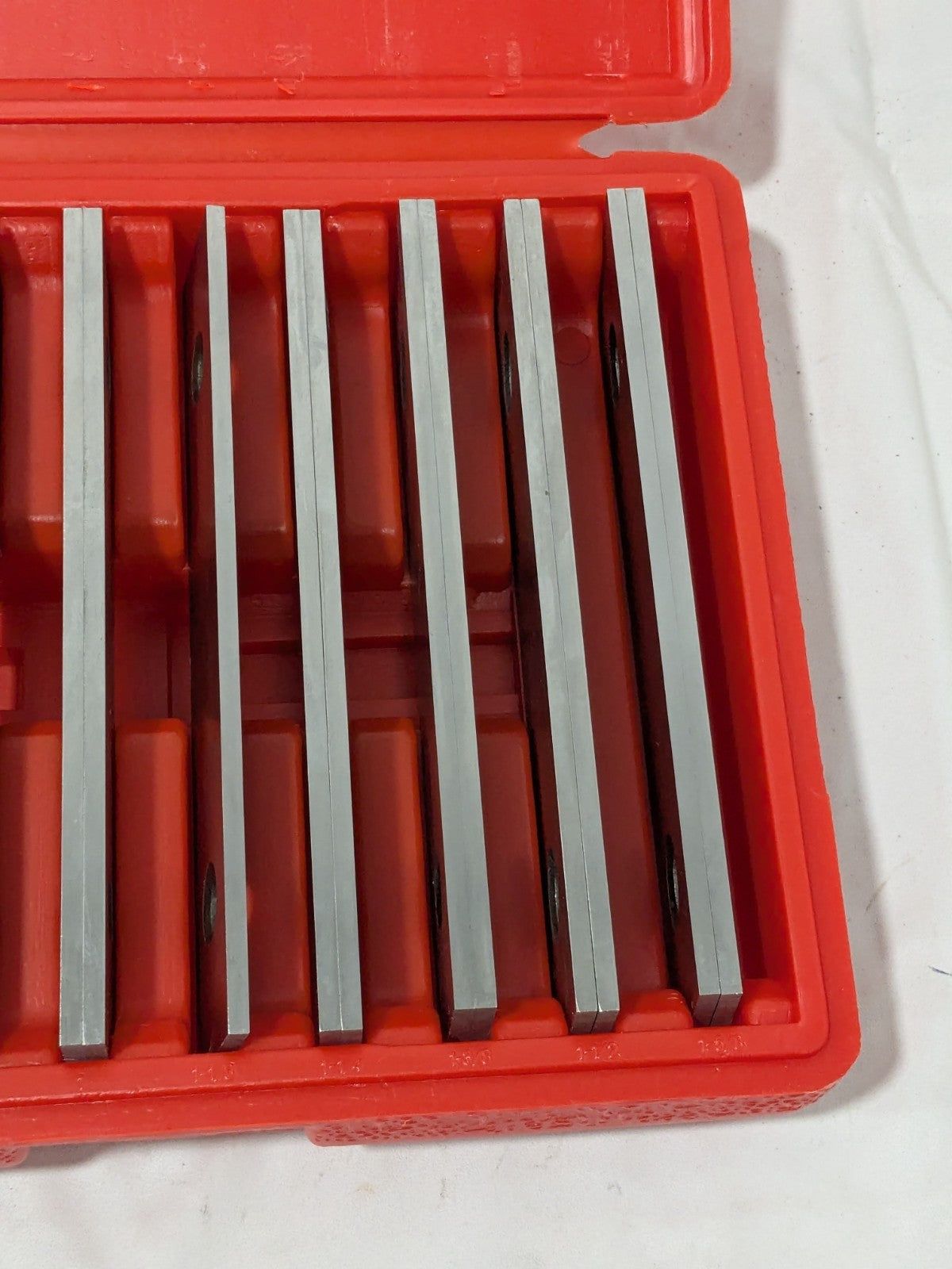 19 Pc Alloy Steel Thin Parallel Set, 6" Long x 1/8" Thick 637-7030 INCOMPLETE