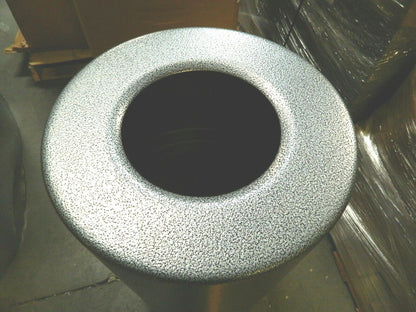 Rubbermaid 35 Gal Silver Round Trash Can FG907900HSILV
