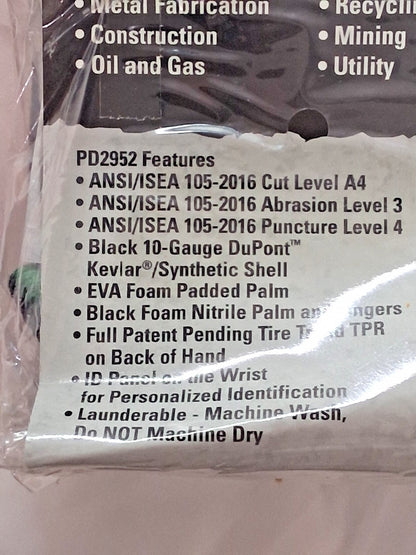 MCR Safety Predator Gloves Size XL ANSI Cut A4 ANSI Puncture 4 PD2952XL