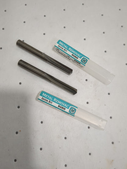 metal removal Straight-Flute Drill Bits 9/32" Dia solid carbide 140deg pt M43606