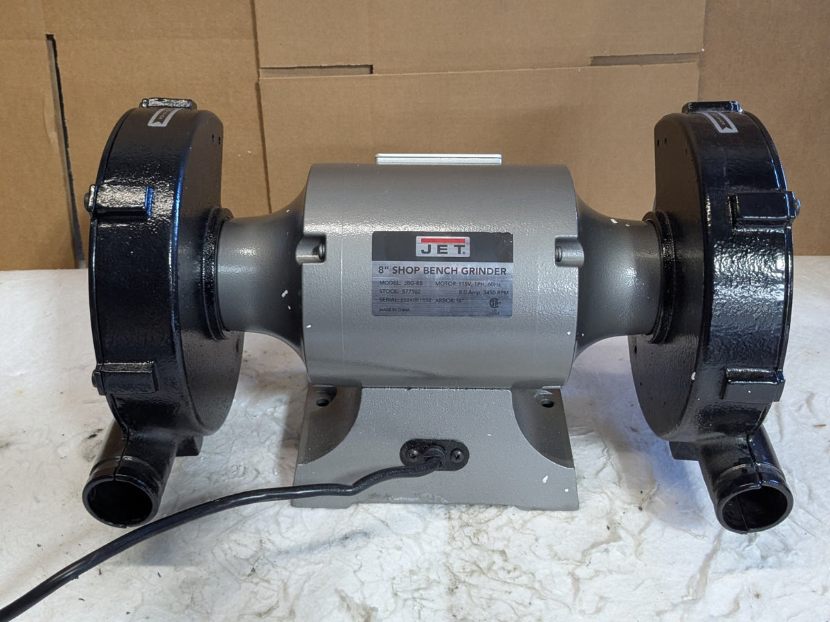 Jet Shop Bench Grinder 8" Wheel Diameter 3450 RPM 1/2 HP 115v 8 Amp 577102