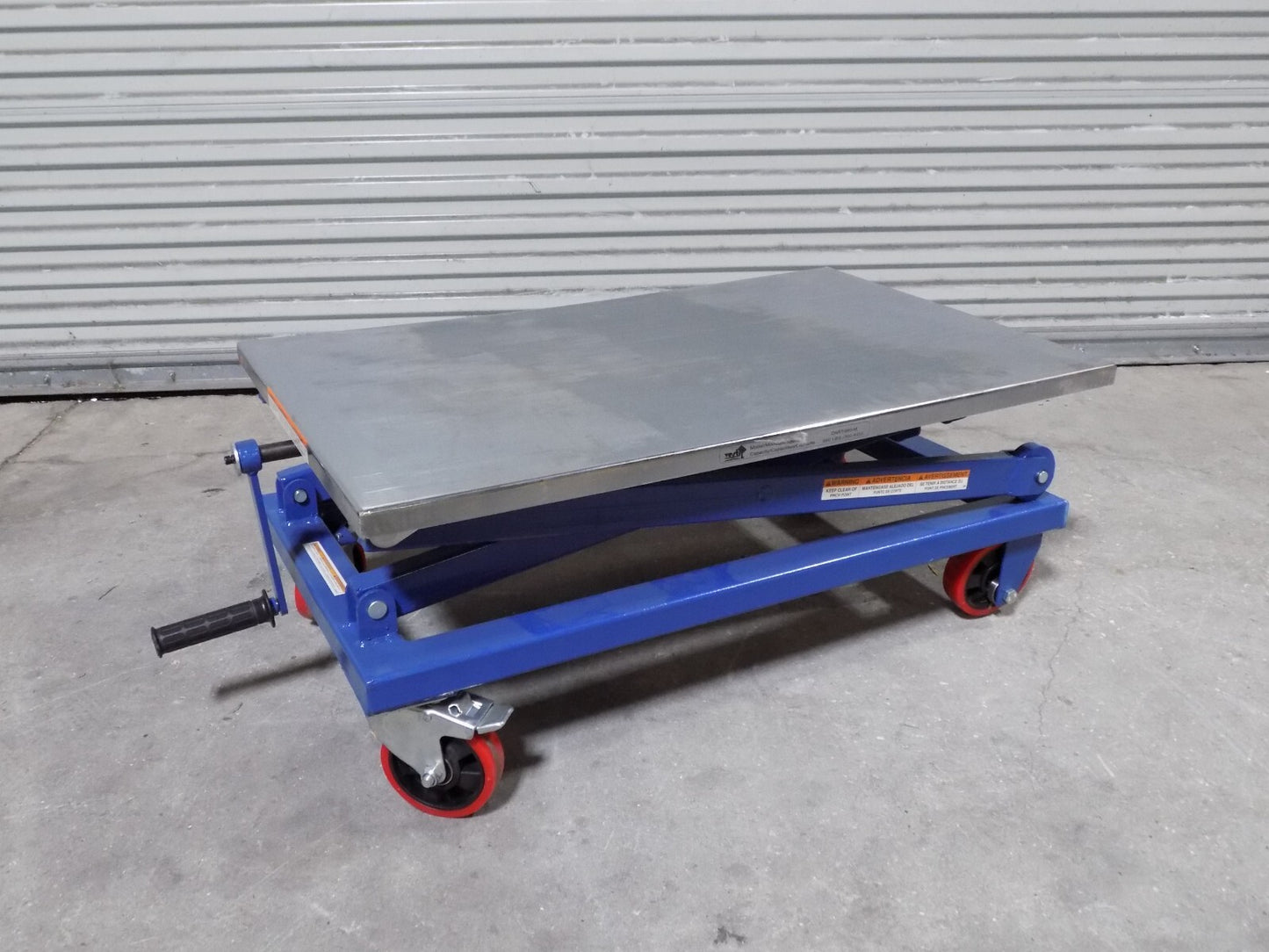 Vestil Mechanical Scissor Lift Cart 660 lb. Capacity 37" x 23" Platfor