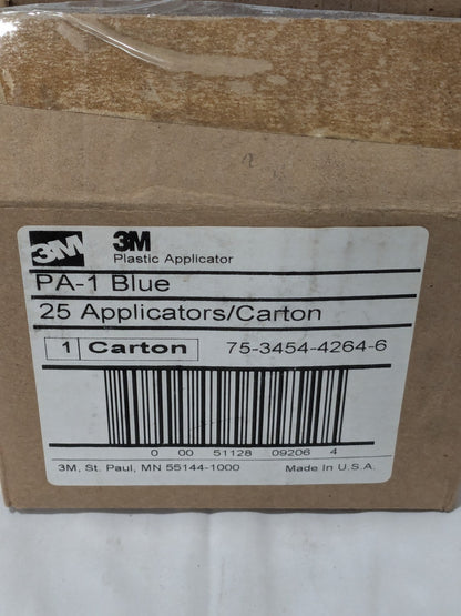 25 Pack 3M 7100038651 (Model PA1-B) Blue Hand Applicator Squeegees