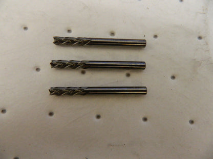 OSG Square End Mill: 3/16" 4 Fl 30 ° Helix qty 3 447-1875