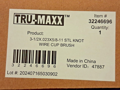 Tru-Maxx Knotted Cup Brush 3-1/2" Dia 0.023" Wire Dia GSSC000007