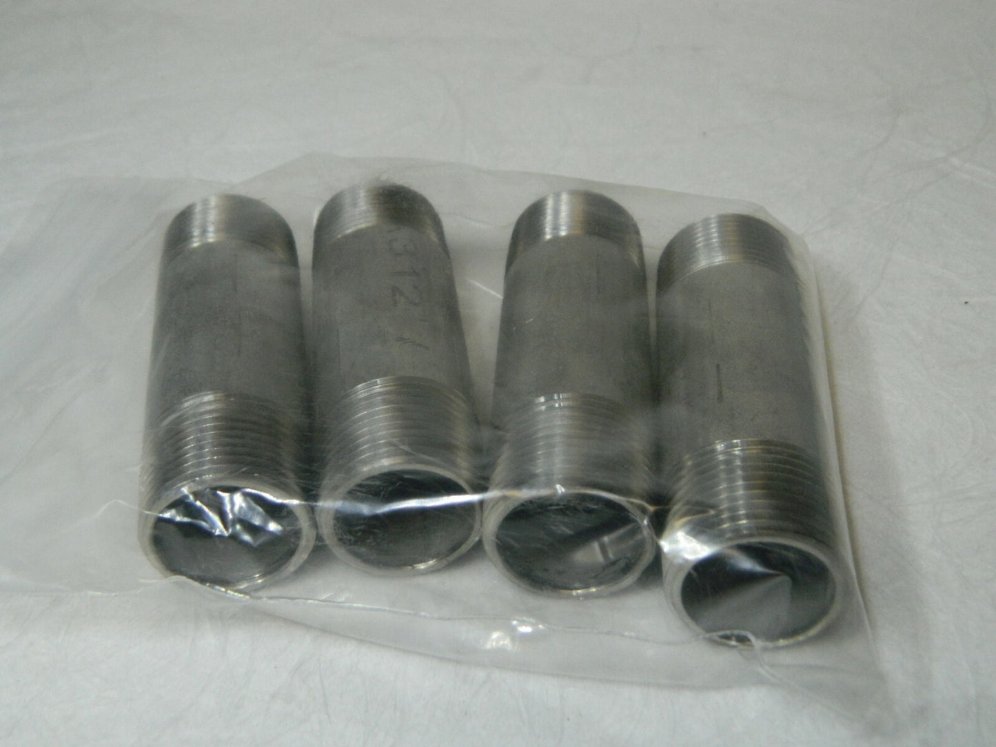 Merit Brass Stainless Steel Pipe Nipple Schedule 40 1 x 4" 304/304L Qty 4 4