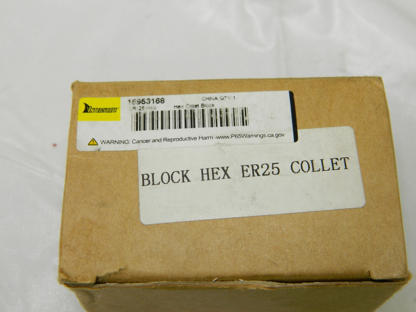 Interstate ER25 Collet Block Chuck 1/16"- 5/8" Cap. Horizontal 16953168