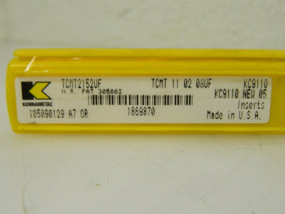 Kennametal Inserts 5 Pack TCMT2152UF KC9110 1869870