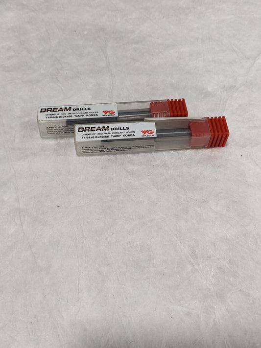 YG-1 Drill Bit 0.1700" Diam. 0.2362" Shank, 2.5984" OAL, 2 FL Qty