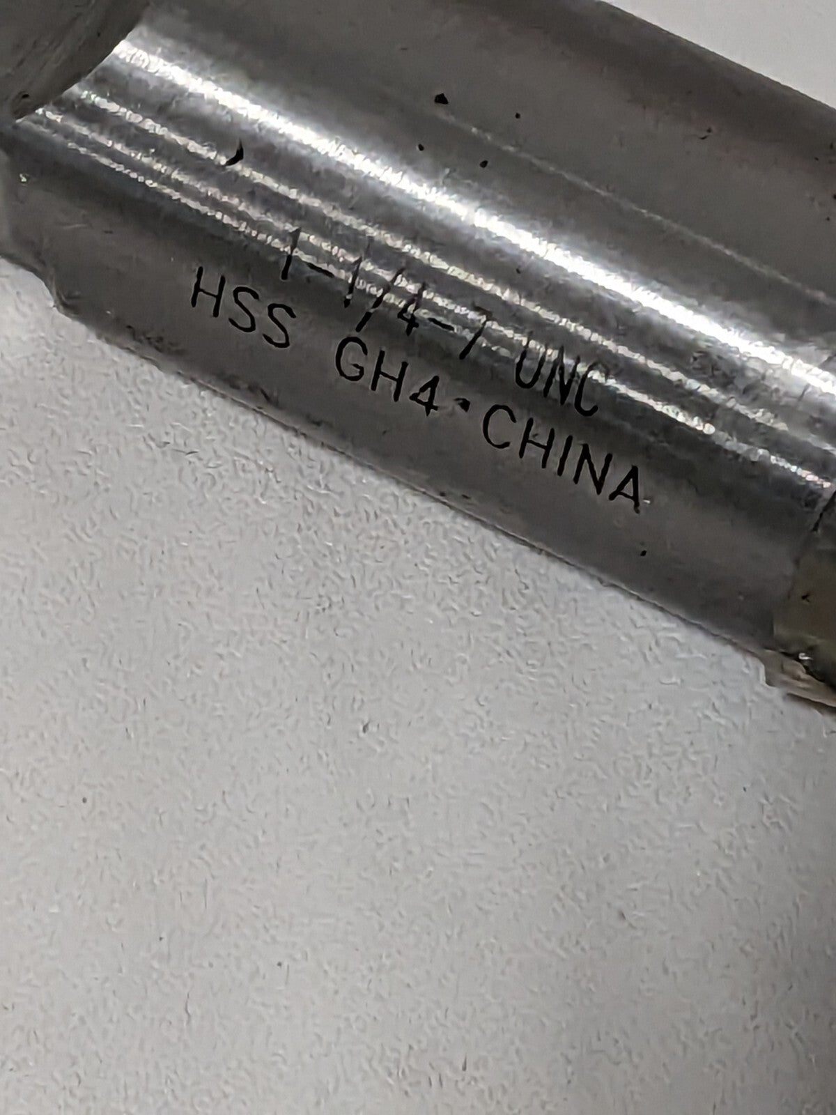 Interstate Straight Flute Tap: 1-1/4-7 UNC, 4 FL, Bottoming Chamfer 04489415