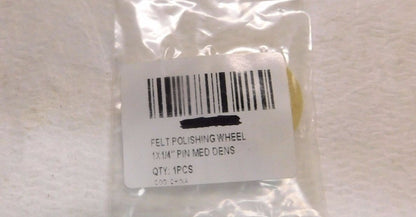 Unmounted Felt Polishing Wheel 1" Diameter x 1/4" Thickness QTY 20  91070896