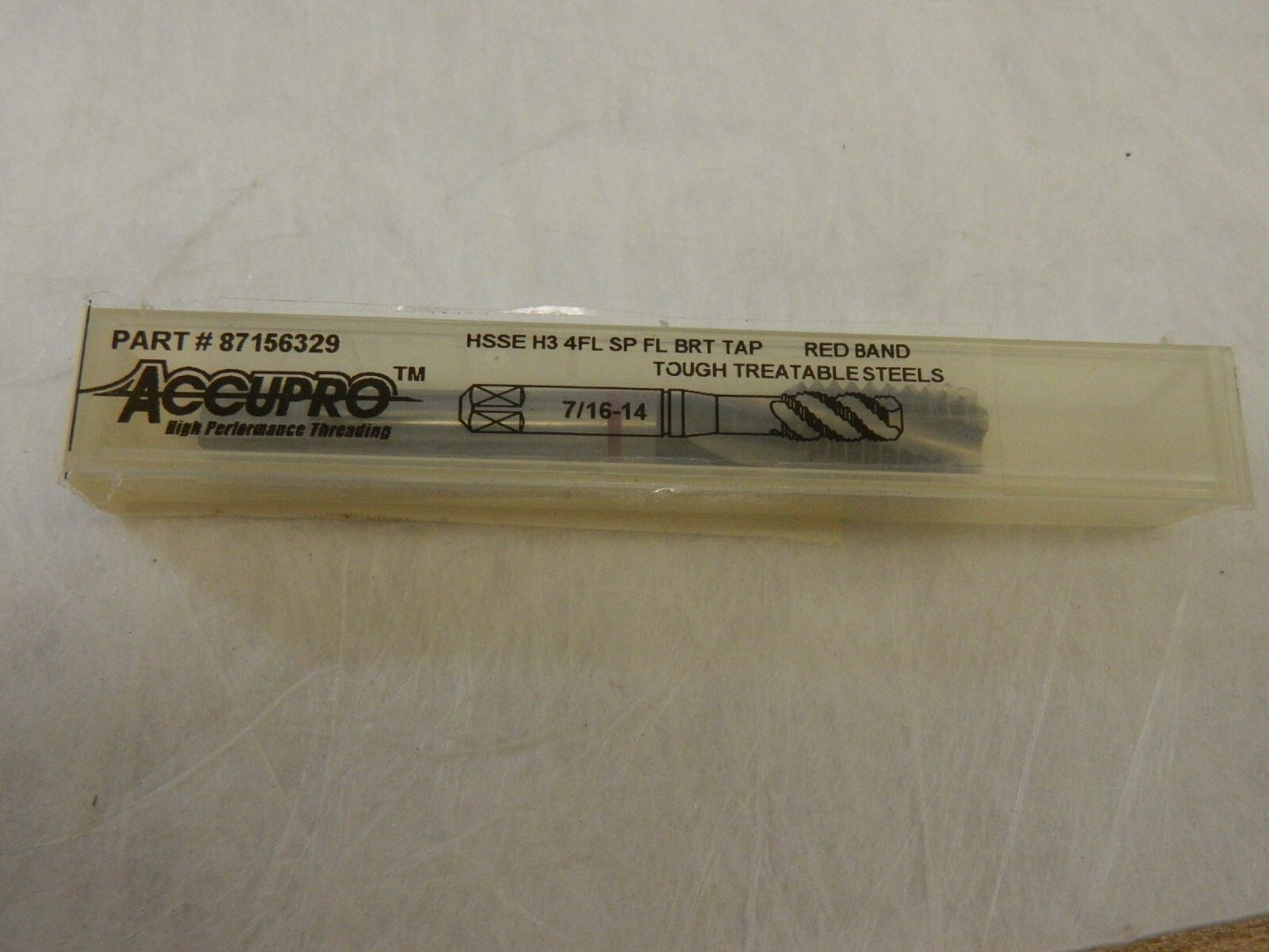 Accupro Spiral Flute Tap qty2 7/16-14 UNC 4 Fl Modified Bottoming HSS 5BA1110-AC