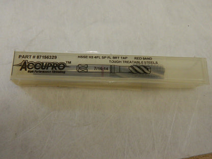 Accupro Spiral Flute Tap qty2 7/16-14 UNC 4 Fl Modified Bottoming HSS 5BA1110-AC