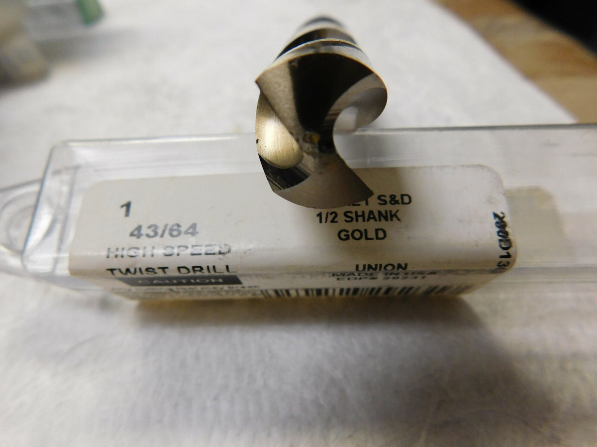 Viking Silver & Deming  Reduced Shank Drill Bits  Gold 57324105