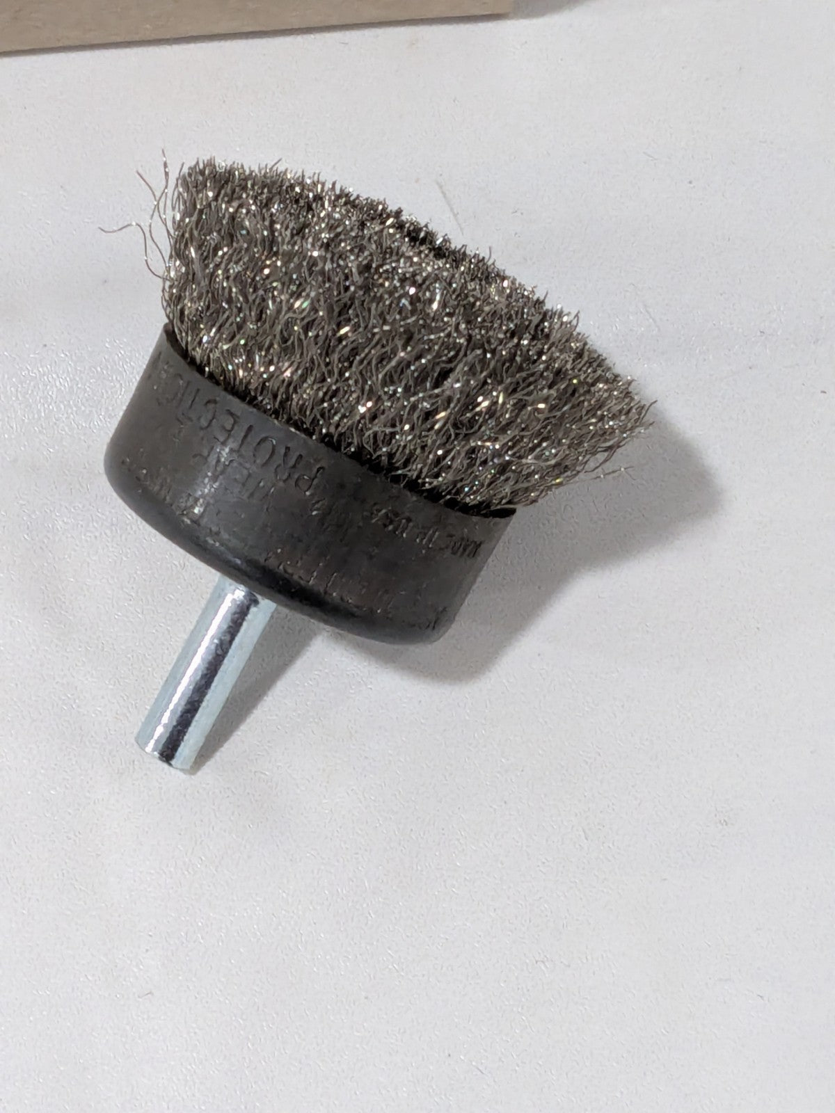 Osborn Cup Brush: 2" Dia, 0.008" Wire Dia, Stainless Steel, Crimped 0003241400