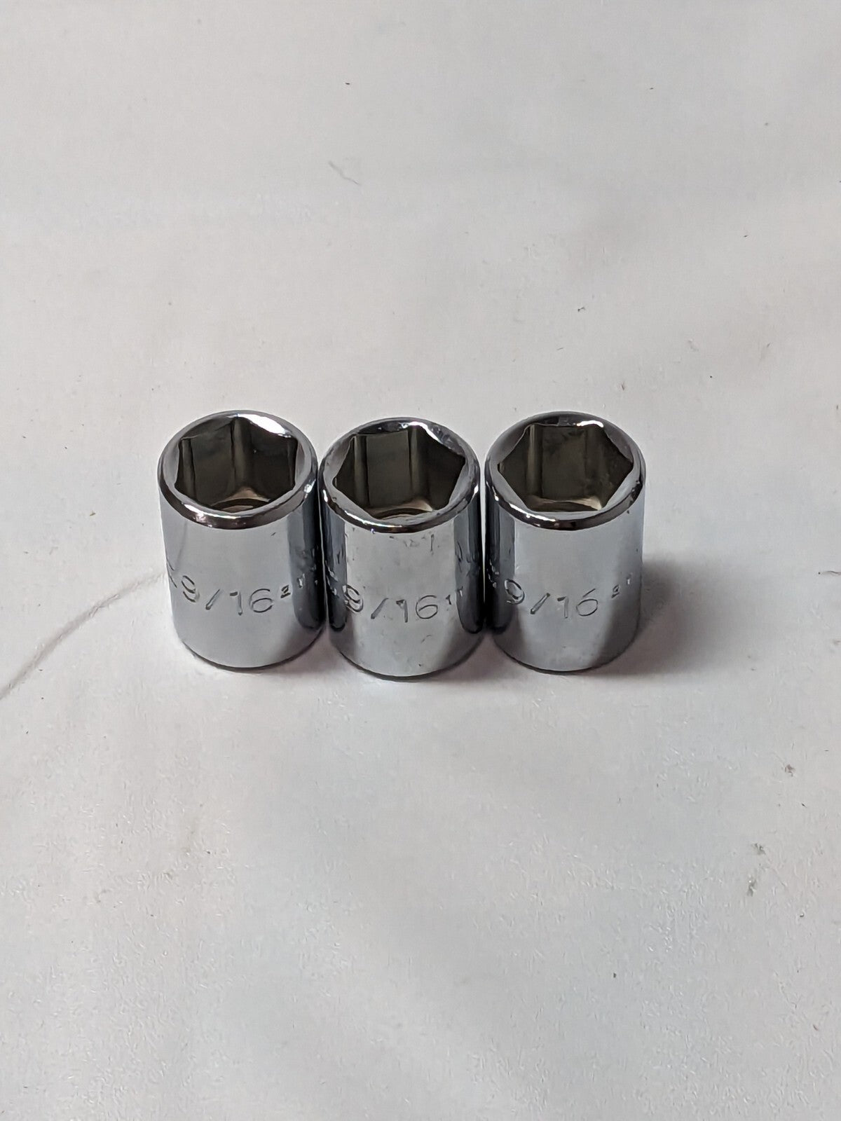 PROTO Standard Hand Socket: 3/8" Drive, 9/16" Socket, 6-Point Qty 3 J5218H