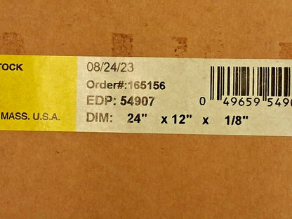 Starrett Low Carbon Steel Flat Stock 24 x 12 x 1/8" 54907