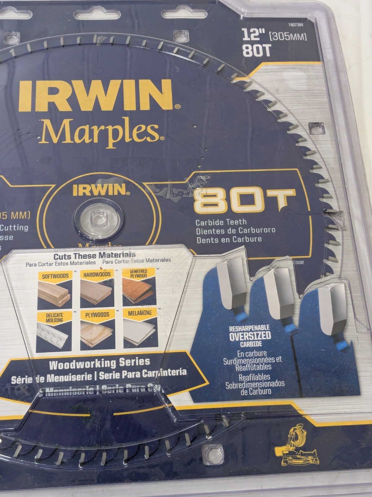 Irwin Marples 12" Circular Saw Blade 80 Carbide Teeth 1807384