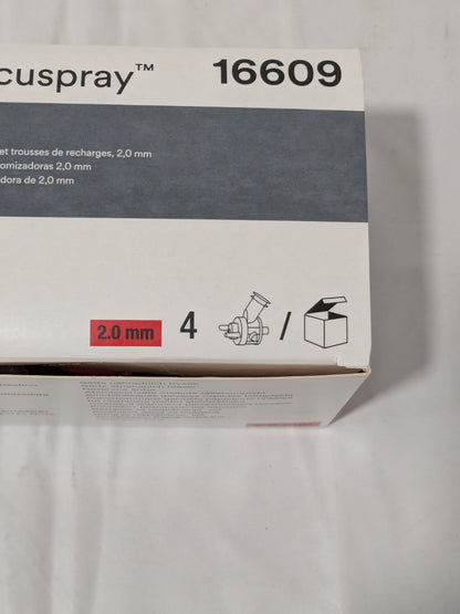 3M Accuspray Atomizing Head, 16609, Red, 2.0 mm, 4 per kit 7000045543