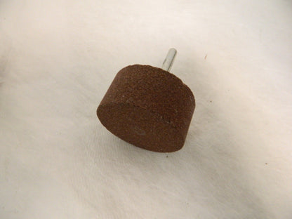 Norton 2" Head Dia x 1" Thick W242 Cylinder End Aluminum Oxide Mounted Point 5pk