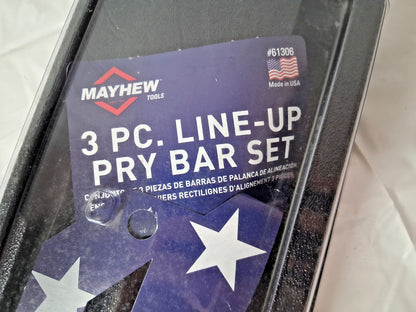 Mayhew 3 Piece Line-Up & Rolling Head Pry Bar Set 61306