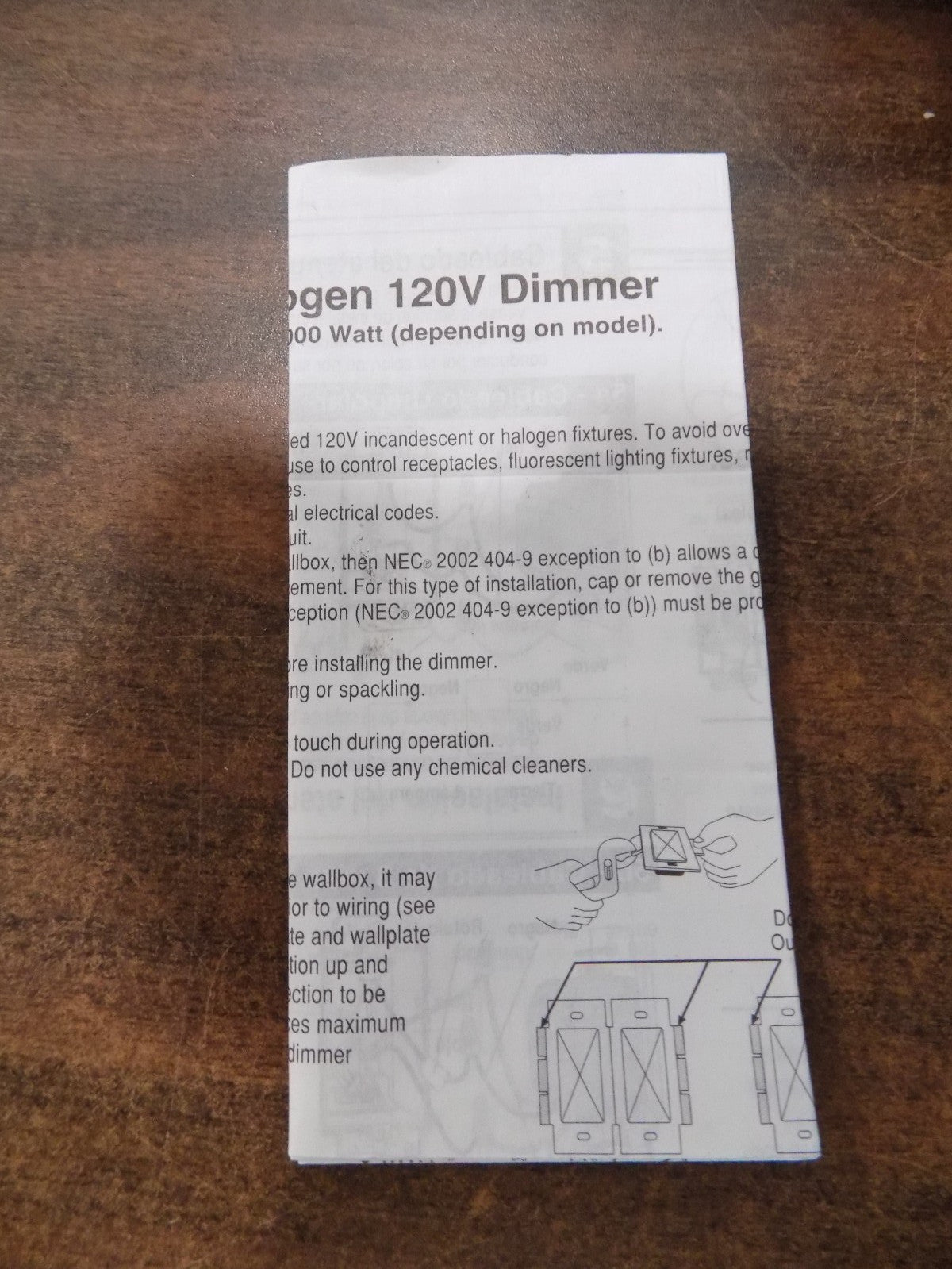 Lutron D-603P-IV Rotary Dimmer Push On/Off 3-Way Ivory