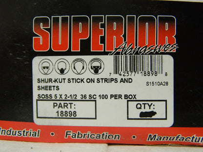 Superior Shur-Kut Stick On Abrasives 5" x 2-1/2" 36SC Approx 95 Pack 1