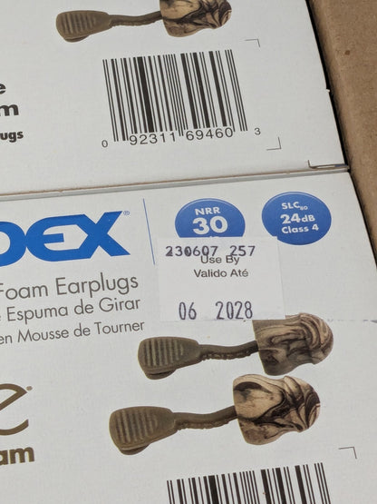 MOLDEX Camo Earplugs Foam Push-In Corded Qty 400 (Exp 06/28) 6946