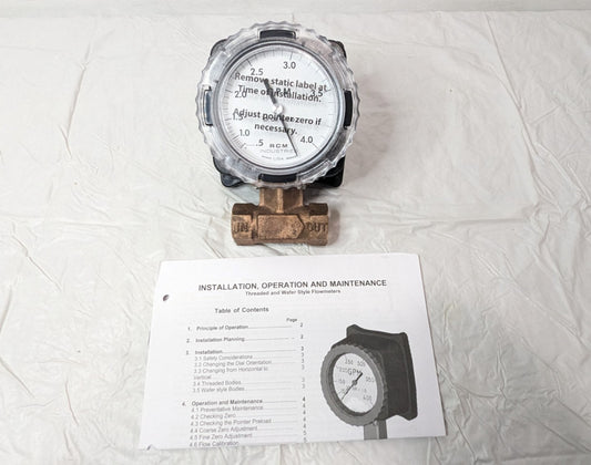 RCM Industries Flo-Gage Flowmeter 1/2" NPT Port 1/2-71-R-4