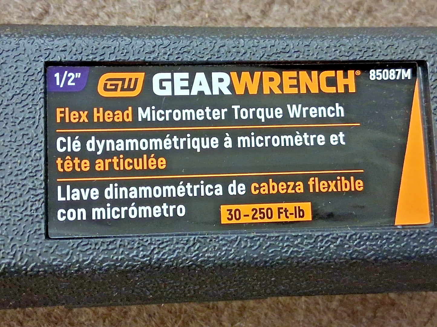 Gearwrench Torque Wrench 1/2" Drive Square Drive Foot Poud 85087M