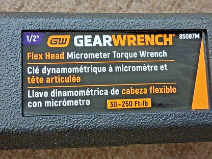 Gearwrench Torque Wrench 1/2" Drive Square Drive Foot Poud 85087M