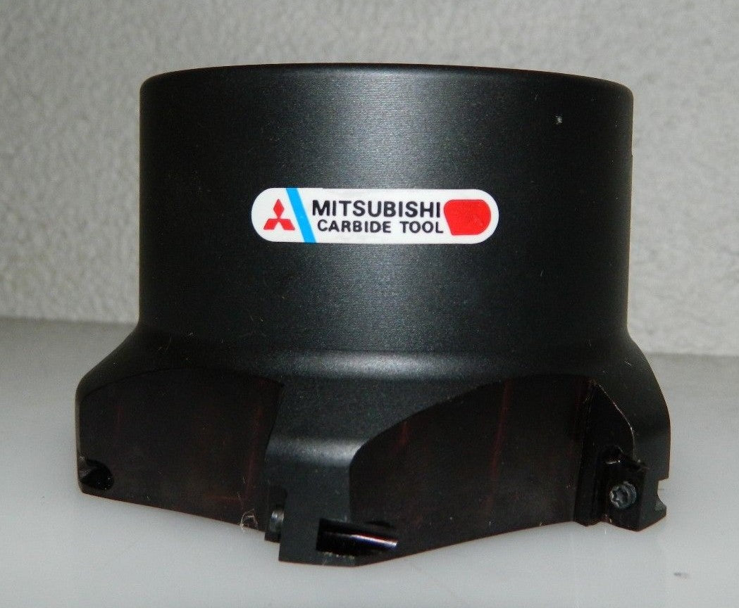Mitsubishi Index Face Mill Cutter 1-1/2" Bore x 4" Diam 6 Inserts BAP3