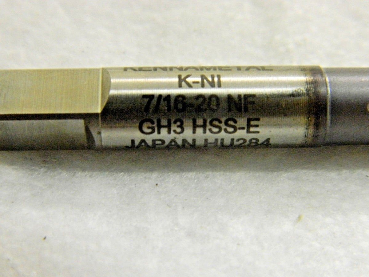 Kennametal Slow Spiral Flute Tap 7/16-20 UNF H3 3FL Vanadium HSS #4131098