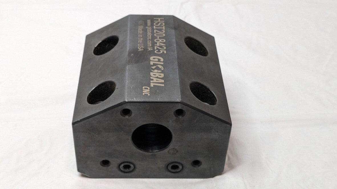 Global CNC HAAS 1" ID Static Tool Block External Coolant HST20-8425