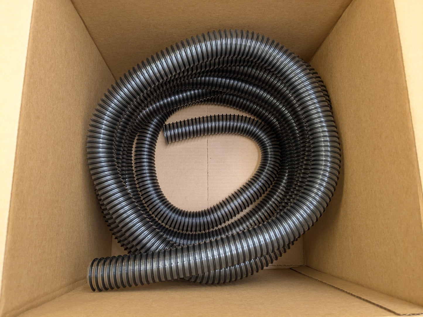 Hi-Tech Duravent Vacuum Duct Hose 25 Ft. x 1-1/2 In. Clear PVC 039001500001