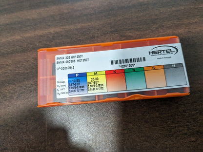 HERTEL Turning Insert 10pk SNMA 322 HC1250T, Solid Carbide 1002125