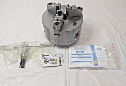Bison 3 Jaws 6" Diam Self Centering Manual Lathe Chuck D1-4 Mount 7-803-0634