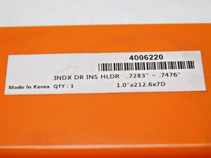 Hertel Replaceable-Tip Drill 1" Shank Diam 0.7283" - 0.7476" 7xD 4006220