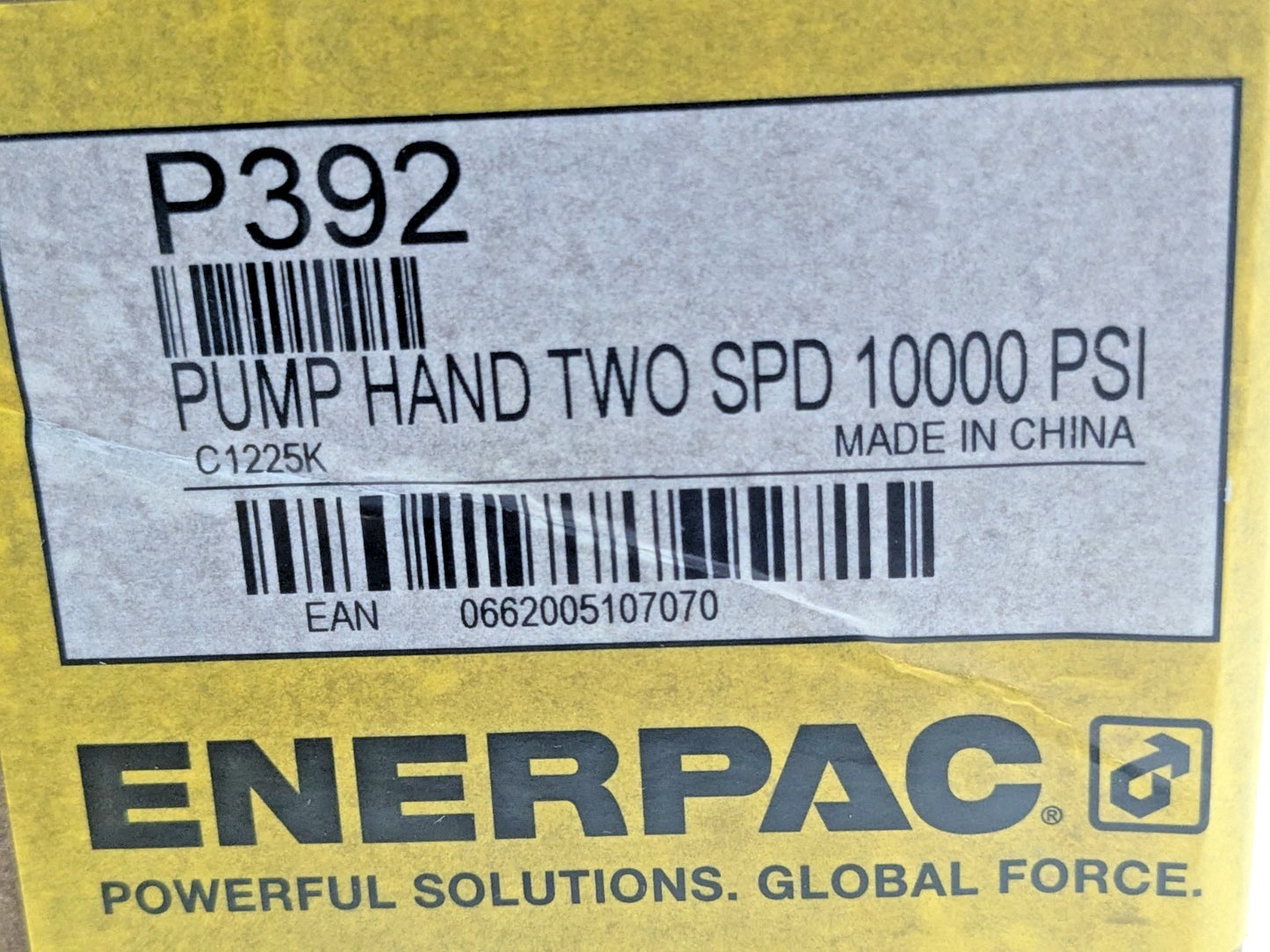 Enerpac 2 Speed Lightweight Hydraulic Hand Pump 10000 PSI P392