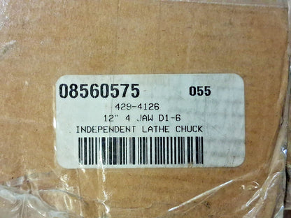 Pro Manual Lathe Independent Chuck 12" 4 Jaw 429-4126