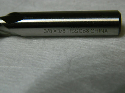 Interstate Cobalt Roughing Square End Mill 3/8" Dia 3/4" LOC 3 FL Qty 2 01898246