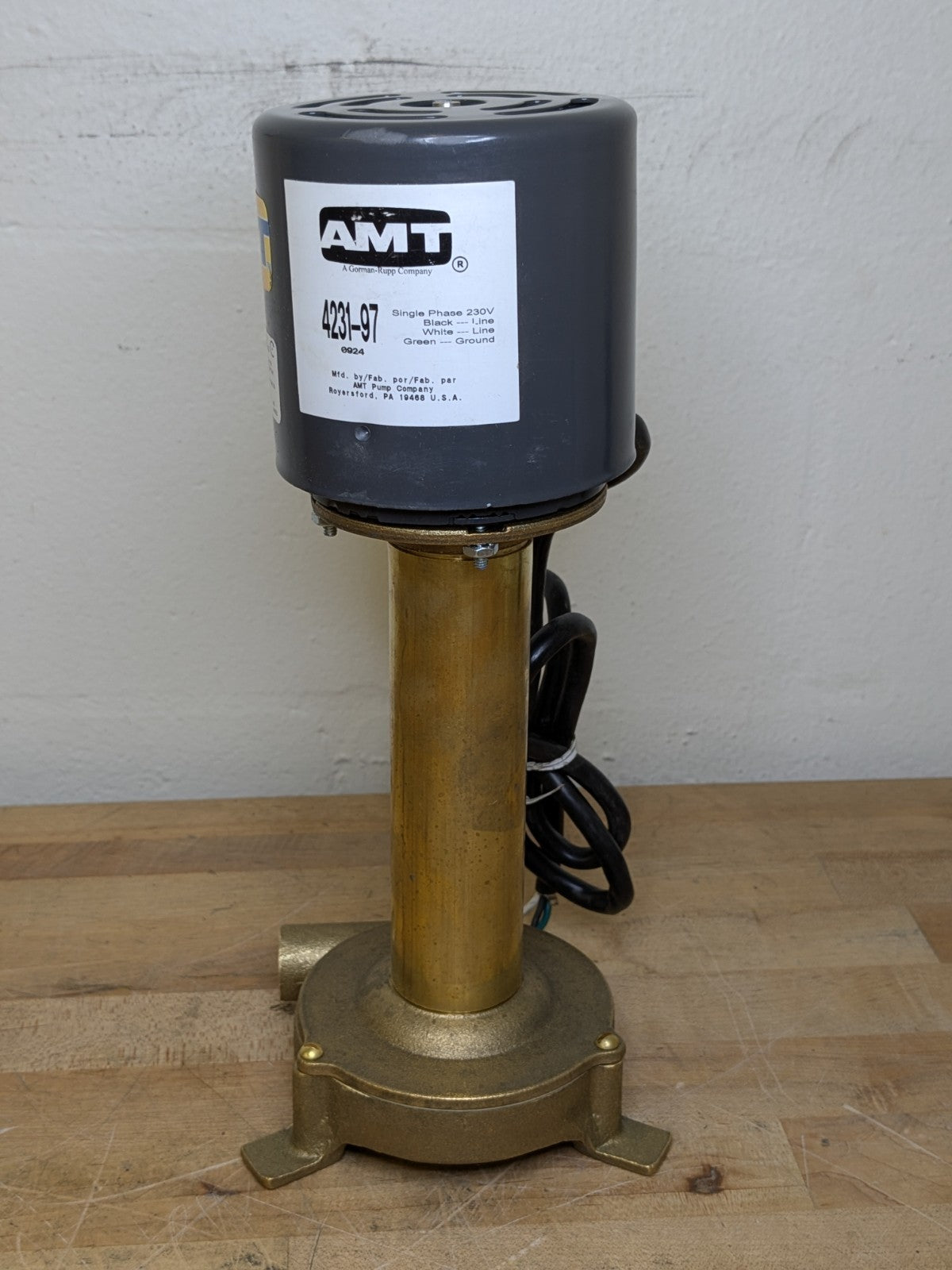 AMT Bronze Coolant Recirculating Pump 8 GPM 1/25 HP 230v 4231-97 Parts / Repair