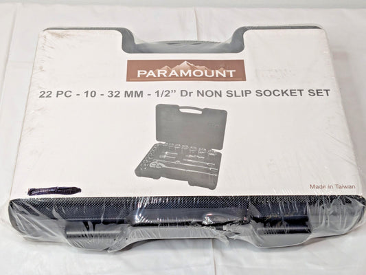 Paramount 22 Piece Non Slip Socket Set 1/2" Drive 10 to 32 mm 69556405