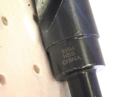 Interstate Silver & Deming Drill 61/64 Dia 118º Pt 1/2 Shank 3 Fl L 01340611