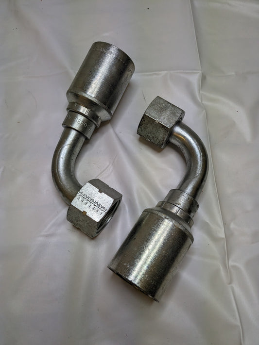 EATON Hydraulic Hose Short Drop Female Swivel 90 ° Elbow Qty 2 4SA12FRB12-BG
