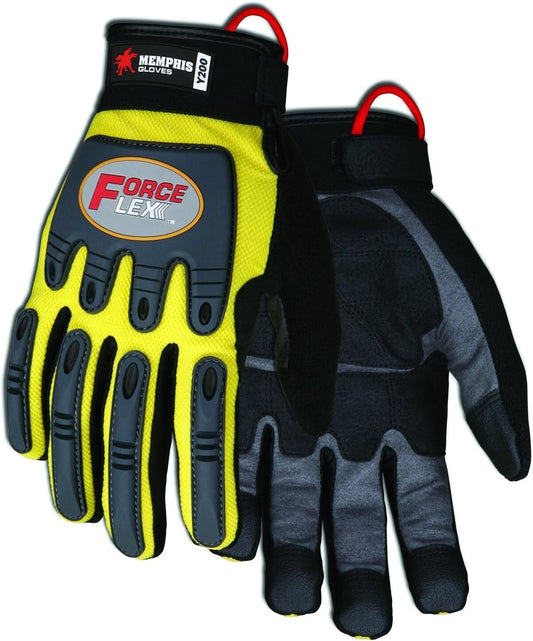 2 PAIRS MCR Safety ForceFlex Clarino Synthetic Leather Palm Pad Gloves XL Y200XL