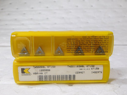 Kennametal  Cermet Turning Inserts TNGG110308L Grade-KT150 Qty-10 1289990