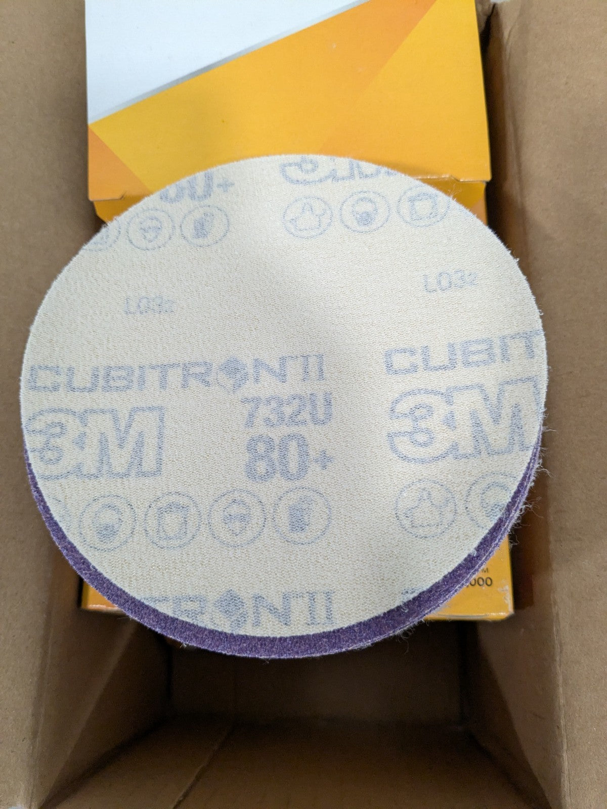 3M Hook & Loop Disc: 5" Dia, 80 Grit, Coated Box of 250 7100044450