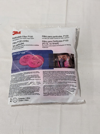 3M Facepiece Filter: Organic Vapor Magenta Qty 2 Pack 7000029657